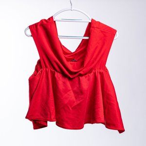 NEW Plus Size Women's Red Off Shoulder Top